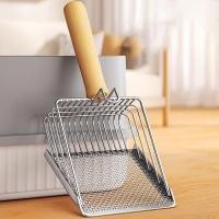 ราคา BHQ PET ที่ตักทรายแมวโลหะ พลั่วขี้แมวขนาดใหญ่ รูใหญ่และเล็ก ตักง่าย สุดประหยัด 2 IN 1 คัดแยกเกล็ดทรายได้ดี ไม่เป็นสนิม (24915935152)