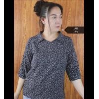 ราคา เสื้อคอปก แขนสามส่วน เสื้อ ผ้าไหมอิตาลี ไซส์36 50 เสื้อแฟชั่น เสื้อผู้หญิง (21243954155)