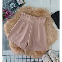 ราคา ขาสั้นผ้าฮานาโกะ เเต่งเอวจีบ น่ารักสุดๆใส่กับเสื้อได้หลายเเบบ (16966316823)