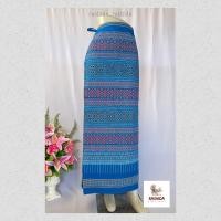 ราคา ผ้าถุงสำเร็จ ผ้าถุงผ้าฝ้าย สีฟ้า ผ้าถุงเชือกผูก ผ้าถุงใส่ไปวัด (14077789814)