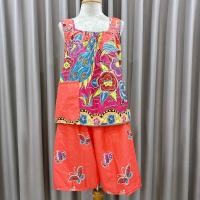 ราคา ชุดคอกระเช้า เสื้อ กางเกง ตัดจากผ้าถุง เนื้อนิ่ม สีไม่ตก (24717879758)