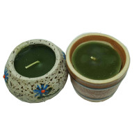 ราคา เทียนหอม เทียนอโรม่า เทียนหอมตะไคร้ไล่ยุง คละลายเซรามิค ราคาขายต่อ 1 ชิ้น (10429665723)