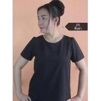 ราคา เสื้อคอกลม สีพื้น ผ้าไหมอิตาลี อก36 50 แฟชั่น ผู้หญิง ราคาถูก (19986574222)