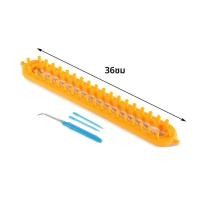 ราคา สี่เหลี่ยมผืนผ้าถัก Loom ทอผ้าพันคอเสื้อกันหนาวหมวกผ้าคลุมไหล่เย็บเครื่องถัก DIY Handmade Craft Braiding Tool (24769051951)