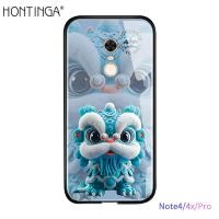 ราคา Hontinga เคสสำหรับ Xiaomi Redmi โน๊ต4 5 Pro 5a Prime Note 6 Note 7 Pro 8 Pro 9T 9 Pro Note 9S เคสหลากสีลายสิงโตเต้นเคสโทรศัพท์หลังกระจกนิรภัยเคสแข็ง (21507882275)