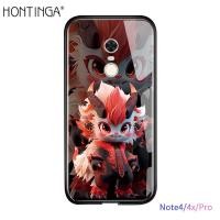 ราคา เคส Hontinga สำหรับ Xiaomi Redmi โน๊ต4 5 Pro 5a Prime Note 6 Note 7 Pro 8 Pro 9T 9 Pro Note 9S เคสลายมังกรจีนเคสหลังกระจกนิรภัยปีใหม่เคสแข็ง (21418016709)