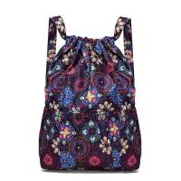 ราคา Elephant Print Foldable Bag Light Weight Womens Drawstring Travel Backpack Large Capacity Handbag Mothers Waterproof Shopping Handbag (23440089909)