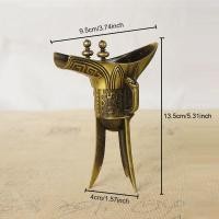 ราคา LIWU สามขาสำหรับผู้หญิง ถ้วยไวน์ไวน์ จักรพรรดิจีนโบราณ โลหะผสมอัลลอยด์ ขวดไวน์ขวด ของตกแต่งบ้าน วินเทจ ถ้วยเหล้า (23042473500)