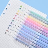 ราคา 12pcs set 0 5mm Gel Pen Japanese Muji Style 12 Color Pen Full Needle Pen Tip Writes Smoothly Stationery Supplies Gel Ink Pen (21701840939)