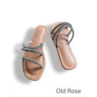 ราคา รองเท้าแตะแบบสวม คาดประดับเพชร พร้อมส่ง (22347947464)