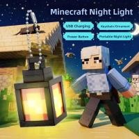 ราคา PETIBABE ไฟ LED ไฟฉาย Minecraft ชาร์จผ่าน USB จี้เรืองแสง โคมไฟพิกเซล สร้างสรรค์ ขนาดเล็ก จี้กระเป๋าเป้ ของขวัญสำหรับเด็ก (25023855762)