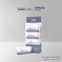 ราคา ทิชชู่เปียก Welcare Mini Hygienic Wet Wipes ทำความสะอาดผิว สูตรไฮจีนิคไวพส์ 1 แพ็ค 8 ห่อ (24645954457)
