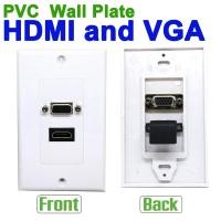 ราคา หน้ากาก เต้ารับสาย HDMI และ VGA แบบ พีวีซี HDMI หัวงอ 90 องศา และ VGA แบบ เมีย เมีย F F HDMI and VGA Wall Plate PVC ขนาด 11 3 x 7cm (4189580668)