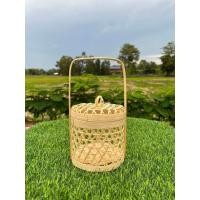 ราคา ชะลอม จักสาน ไม้ไผ่ สีขาวนวลลงชะแล็กเคลือบเงา กันรา สำหรับใส่ ชุดสังฆทาน ชุดของฝาก ชุดของที่ระลึก (21156627627)