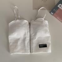 ราคา เสื้อสายเดี่ยวสไตล์เกาหลี หลังสม็อค มีซิปหน้า รูดได้ มีฟองน้ำ สายปรับได้ (20187003090)