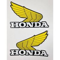 ราคา สติ๊กเกอร์ปีกHonda สีเหลือง ปีกนก ฮอนด้า โลโก้ Honda รถวิบาก สติกเกอร์ PVC รถมอเตอร์ไซค์ สติกเกอร์ติดรถ แต่งรถ Motorcycle XR CRF MTX 1คู่ (24354554433)