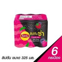 ราคา Liptonza ลิปตันซ่า เบอร์รี เบิร์ส ไม่มีน้ำตาล 325 มล x 6 กระป๋อง (24862000308)