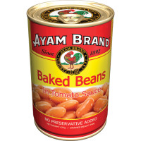 ราคา อะยัม ถั่วขาวในซอสมะเขือเทศ 425 กรัม Ayam Baked Beans in Tomato Sauce 425g (8721960978)