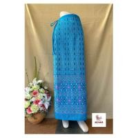 ราคา ผ้าถุงสำเร็จ ลายขวาง ผ้าถุงผ้าฝ้าย สีขาว สีฟ้า ผ้าถุงเชือกผูก ผ้าถุงใส่ไปวัด (14588154712)