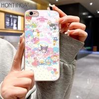 ราคา Hontinga เคสสำหรับไอโฟนเคสกระจกนิรภัย6 6S 7 8 Plus SE 2022 2020 X Xr Xs Max เคส Sanrio Kuromi เคสโทรศัพท์เมโลดี้ด้านหลังเคสแข็งเคสโทรศัพท์ (21917020589)