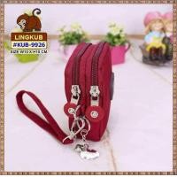 ราคา Lingkub9926 ขนาด4นิ้ว กระเป๋าสตางค์แบบมีสายคล้องมือ กระเป๋าผู้หญิง มี2ช่องซิป (22183203126)