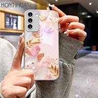 ราคา Hontinga เคสสำหรับ Samsung Galaxy เคสกระจกเทมเปอร์ S9 S24 S23 S22 S21อัลตร้าพลัส S24 S23 S22 S21 FE 5G S8บวก S8 S9 เคสไข่มุกผีเสื้อดอกไม้สีชมพูเคสแข็งเคสโทรศัพท์ด้านหลัง (21811314150)