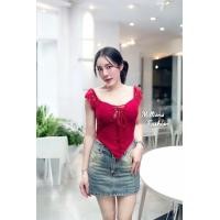 ราคา Pangpang เสื้อครอป งานลูกไม้ เกาะอก สายเดี่ยว ผ้าลูกไม้ เสริมฟองน้ำ (24534362315)