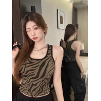 ราคา เสื้อกล้าม เสื้อกล้ามผู้หญิง เเบบสั้น ลายทหาร คอสี่เหลี่ยม J2301 (24386528294)