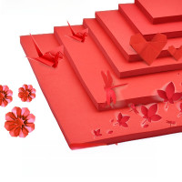 ราคา กระดาษสีแดงหนาขนาดใหญ่สองด้านสำหรับงานฝีมือ กระดาษพับ A4 A3 ขนาดใหญ่ กระดาษแข็ง กระดาษพับ กระดาษพับ กระดาษพับ (6376276495)