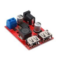 ราคา LM2596S Dual USB DC DC 9V 12V 24V 36V to 5V 3A Buck Converter Board Car Charger Solar Power Supply Module (23021764119)