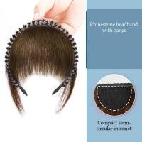 ราคา FULLNI ธรรมชาติตามธรรมชาติ ที่คาดผมหน้าม้า ล่องหนแบบล่องหน 3D ส่วนต่อผมหน้าม้า แฟชั่นสำหรับผู้หญิง พลอยเทียมเทียม ปอยผมปลอม สำหรับผู้หญิง (24638033603)