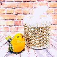 ราคา กล่องใส่ทิชชู่ ที่ใส่ทิชชู่ ตระกร้าสานใส่ทิชชู่ ตระกร้าใส่ของ วัสดุผักตบชวาสานผสมหวาย ทรงกลม ขนาด 13x13 ซม (1812546040)