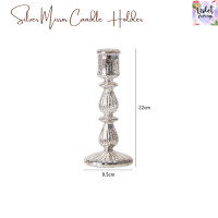 ราคา Violet Flamingo เชิงเทียนสุดเก๋ Silver Mirror Candle Holder เชิงเทียนแก้วสีเงิน ใช้สำหรับใส่เทียนประกับตกแต่งห้อง (24094143633)