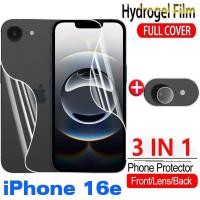 ราคา เลนส์กล้อง3 In 1 16e iPhone 5G ฟิล์มป้องกันสำหรับ iPhone 16e Plus Pro Max I16ProMax I16E I16Plus IPhone16e 5G 2025 Hydrogel ฟิล์มป้องกันเต็มฟิล์มกันรอยด้านหน้า (23970717988)