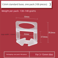 ราคา EMPIRICISM 100pcs หนาขึ้น ตัวปรับระดับเซรามิก ระดับมืออาชีพ ทำเอง ตัวเว้นกระเบื้อง ใหม่ แคลมป์ใช้ซ้ำได้ ตัวเว้นระยะ ปูกระเบื้อง (24783603056)