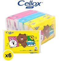 ราคา 1แพ็ค 6ห่อ Cellox เซลล็อกซ์ พิวริฟาย ไลน์ เฟรนด์ กระดาษเช็ดหน้า แบบพกพา 50แผ่น (23809464369)