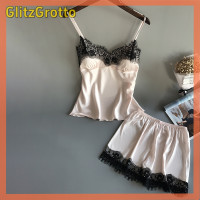 ราคา GlitzGrotto ชุดนอนลูกไม้คอวีเซ็กซี่สำหรับผู้หญิงชุดนอนชุดชั้นในชุดนอนแบบลำลอง (22492995721)