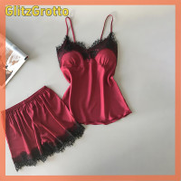 ราคา GlitzGrotto ชุดนอนลูกไม้คอวีเซ็กซี่สำหรับผู้หญิงชุดนอนชุดชั้นในชุดนอนแบบลำลอง (22492995710)