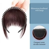 ราคา FULLNI ธรรมชาติตามธรรมชาติ ที่คาดผมหน้าม้า ล่องหนแบบล่องหน 3D ส่วนต่อผมหน้าม้า แฟชั่นสำหรับผู้หญิง พลอยเทียมเทียม ปอยผมปลอม สำหรับผู้หญิง (24638033600)