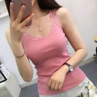 ราคา แฟชั่นใหม่ลูกไม้ซับในสายเดี่ยวสไตล์เกาหลี เสื้อกล้ามผู้หญิง เสื้อยืดเสื้อกั๊ก ใส่สบายดูผอม (23365716909)
