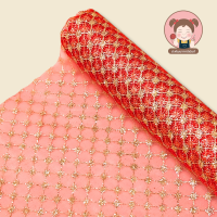 ราคา ผ้าตาข่ายกากเพชร หน้ากว้าง 50 cm สำหรับห่อช่อดอกไม้ ห่อของวัญ ตกแต่งเสื้อผ้า (23145613905)