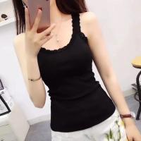 ราคา แฟชั่นใหม่ลูกไม้ซับในสายเดี่ยวสไตล์เกาหลี เสื้อกล้ามผู้หญิง เสื้อยืดเสื้อกั๊ก ใส่สบายดูผอม (23365716905)