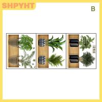 ราคา SHPYHT สติกเกอร์ติดผนังลายต้นไม้3ชิ้นลายกระถางต้นไม้รูปลอกติดผนังพื้นหลังตกแต่งผนังและตกแต่ง (24259844206)