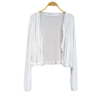 ราคา เสื้อคลุมบาง แขนยาว สีขาว (24824977474)