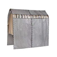 ราคา ที่คลุมราวผ้า ที่คลุมราว ผ้าคลุมราวแขวนเสื้อผ้า ผ้าคลุมราวแขวนผ้า ที่คลุมราวตากผ้า พลาสติกคุม ที่ครุมเสื้อผ้า กันน้ำ จัดระเบียบตู้เสื้อผ้า Clothes Cover (24980628469)