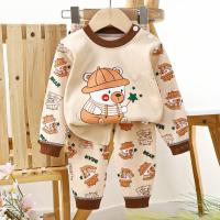 ราคา ชุดนอนแขนยาว ขายาว เสื้อผ้าเด็ก ชุดนอนกันหนาว ผ้าcotton อายุ6เดือน 3ปี (22828139388)