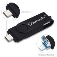 ราคา SomnAmbulist Color Metal USB Flash Drive 32GB 64GB 128GB USB3 0 Original Pen Drive TYPE C OTG USB Three in One Portable USB Flash Drive 8GB 16GB (21874206340)