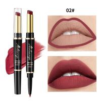 ราคา Bilian 2 in 1 Double Head Lipstick Lip Liner Pencil Matte Smooth Moisturizing Waterproof Long lasting Non Decoloring and Non Staining Cup lipstic (23398396656)