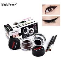 ราคา Music Flower 2 in 1 Longwear Gel Eyeliner Eyebrow Pencil Set ติดทนนาน 24H แพคคู่ สีดำ กาแฟ (21433793108)