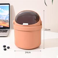 ราคา Mini Cute Desktop Trash Bin With Lid Ideal Trash Bin For Student Dormitory And Desk Practical Living Room Waste Paper Basket (22938869167)